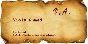 Viola Ahmed névjegykártya